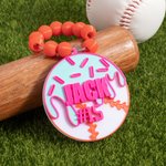 Etiqueta personalizada para bolsa de softball de béisbol con nombre y número Organización del equipo Regalo de cumpleaños para entusiastas del softball de béisbol