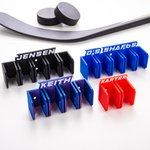 Personalized Multicolour 3D Printed Hockey Stick Holder with Text and 2-5 Sticks Wall Mount Home Storage Birthday Gift for Hockey Lovers