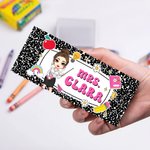 Personalised Cartoon Character Blackboard Rubber with 2 Whiteboard Markers Teacher's Day Back to School Appreciation Gift for Teachers Educators