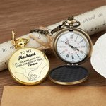 Personalized  I’ll Fucking Love You Until The End Of Time Pocket Watch with Engraved Name Birthday Anniversary Gift for Husband Boyfriend