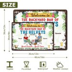 Personalised Retro Cartoon Characters Metal Sign with Name Garden Door Decor Birthday Gift for Friends Family Gardening Lovers