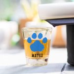 Personalized Logo Photo 2 oz Shot Glasses with Name Set of 2 Graduation Party Favor Barware Birthday Gift for Graduates Liquor Lovers