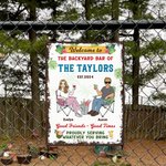 Gepersonaliseerde Retro Cartoon Personages Tinplate Metal Sign met naam Tuindeur Decor Verjaardagscadeau voor familie vrienden tuinieren liefhebbers