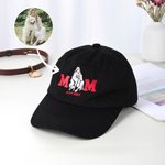 Casquette de baseball brodée personnalisée Chien Chat Maman Papa Photo avec année Anniversaire Cadeau de vacances pour les propriétaires d'animaux de compagnie Lovers