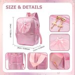 Falda de ballet de malla personalizada Animales de ballet de dibujos animados Nombre Mochila con cremallera y bolsillos laterales Cumpleaños Vuelta al cole Regalo para niños Niñas