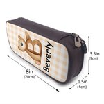 Estuche de lápices personalizado con iniciales de animales y nombre Regalo de vuelta al cole para niños Niñas