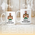 Gepersonaliseerde stijlvolle cartoon kapper keramische mok met naam en tekst Dagelijkse benodigdheden Salon opening verjaardagscadeau voor kapper vriend