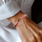 Personalized Photo Projection Multicolor Adjustable Matte Agate Bracelet Dainty Jewelry Anniversary Birthday Gift for Women