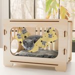 Personalised Paws Bones Cat Face Photo Pet Sleeping Hammock with Adjustable Strap Pet Supplies Birthday Gift for Pet Owners Pet Lovers