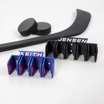 Personalized Multicolour 3D Printed Hockey Stick Holder with Text and 2-5 Sticks Wall Mount Home Storage Birthday Gift for Hockey Lovers