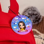 Gepersonaliseerde leuke cartoon karakter acryl tas Tag met naam dagelijks gebruik terug naar school Gift voor jongens meisjes