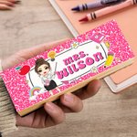 Personalised Cartoon Character Blackboard Rubber with 2 Whiteboard Markers Teacher's Day Back to School Appreciation Gift for Teachers Educators