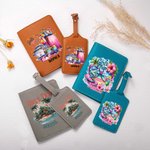 Personalised Girls Trip Racerback Beach Towel Luggage Tag Passport Holder Makeup Bag with Name Summber Travel Essential Gift for Girls Women