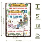 Gepersonaliseerde Retro Cartoon Personages Tinplate Metal Sign met naam Tuindeur Decor Verjaardagscadeau voor familie vrienden tuinieren liefhebbers