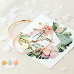 Personalised Engraved Initial The Knot Bracelet with Will You Be My Bridesmaid Card for Bridesmaid Bridal Party Wedding Gift