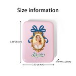 Personalized Princess Photo Frame Pocket Makeup Mirror with Name and LED Mirror Travel Essentials Birthday Gift for Women