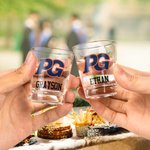 Personalized Logo Photo 2 oz Shot Glasses with Name Set of 2 Graduation Party Favor Barware Birthday Gift for Graduates Liquor Lovers