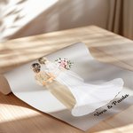 Personalized Cartoon Mom Bride Poster Painting Framed Painting with Name Home Decor Wedding Gift for Bride Mother