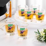 Personalized Logo Photo 2 oz Shot Glasses with Name Set of 2 Graduation Party Favor Barware Birthday Gift for Graduates Liquor Lovers