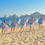 Personalised Girls Trip Racerback Beach Towel Luggage Tag Passport Holder Makeup Bag with Name Summber Travel Essential Gift for Girls Women