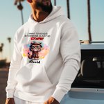 Personalised Cartoon Lion Fox Grumpy Animals Multicolour Unisex Sweatshirt Hoodie with Name Funny Wear Birthday Gift for Family Friends