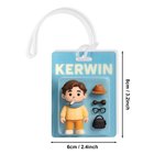 Personalised 3D Effect Cartoon Character Acrylic Traveling Hanging Ornament with Name and Photo Travel Accessories Birthday Gift for Travel Lovers