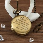 Personalised  Even When I’m Not Close By Pocket Watch with Engraved Text Birthday Gift for Father