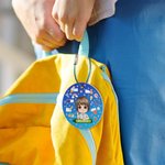 Gepersonaliseerde leuke cartoon karakter acryl tas Tag met naam dagelijks gebruik terug naar school Gift voor jongens meisjes
