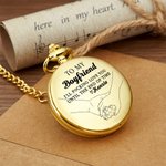 Personalized  I’ll Fucking Love You Until The End Of Time Pocket Watch with Engraved Name Birthday Anniversary Gift for Husband Boyfriend