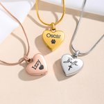 Personalized Heart-Shaped Engraved Face Photo Name Urn Necklace with Symbol Cremation Jewelry Memorial Sympathy Gift for Loss of Loved One