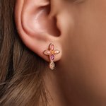 Personliga 5 familjens födelsestenar Korsörhängen Heliga smycken Födelsedag Dopgåva för kvinnor Kristna