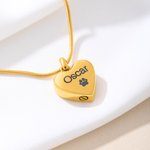 Personalized Heart-Shaped Engraved Face Photo Name Urn Necklace with Symbol Cremation Jewelry Memorial Sympathy Gift for Loss of Loved One