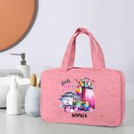 Personalised Girls Trip Racerback Beach Towel Luggage Tag Passport Holder Makeup Bag with Name Summber Travel Essential Gift for Girls Women