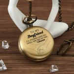 Personalized  I’ll Fucking Love You Until The End Of Time Pocket Watch with Engraved Name Birthday Anniversary Gift for Husband Boyfriend