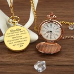 Personalised  Even When I’m Not Close By Pocket Watch with Engraved Text Birthday Gift for Father
