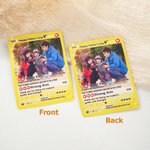 Personalized Ghibli Art Style Photo Poke Game Card with Attack Description and Protective Cover Birthday Anniversary Gift for Family Friends