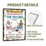 Gepersonaliseerde Retro Cartoon Personages Tinplate Metal Sign met naam Tuindeur Decor Verjaardagscadeau voor familie vrienden tuinieren liefhebbers