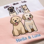 Personalized Embroidered Dog Cat Pet Portrait Photo T-shirt Sweatshirt Hoodie with Name Birthday Holiday Gift for Pet Owners Lovers