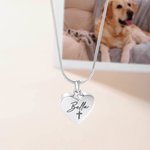 Personalized Heart-Shaped Engraved Face Photo Name Urn Necklace with Symbol Cremation Jewelry Memorial Sympathy Gift for Loss of Loved One
