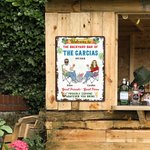 Gepersonaliseerde Retro Cartoon Personages Tinplate Metal Sign met naam Tuindeur Decor Verjaardagscadeau voor familie vrienden tuinieren liefhebbers