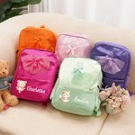 Falda de ballet de malla personalizada Animales de ballet de dibujos animados Nombre Mochila con cremallera y bolsillos laterales Cumpleaños Vuelta al cole Regalo para niños Niñas