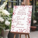 Personalized Toile De Jouy Style Acrylic Canvas Wedding Welcome Sign Poster with Names Wedding Gift for Bride Groom