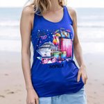 Personalised Girls Trip Racerback Beach Towel Luggage Tag Passport Holder Makeup Bag with Name Summber Travel Essential Gift for Girls Women