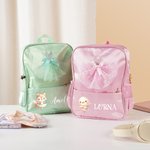 Falda de ballet de malla personalizada Animales de ballet de dibujos animados Nombre Mochila con cremallera y bolsillos laterales Cumpleaños Vuelta al cole Regalo para niños Niñas
