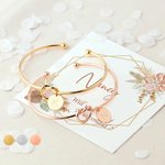 Gepersonaliseerde Will You Be My Bridesmaid Bohemian Initial Tie the Knot Armband met Kaart voor Bruidsmeisje Wedding Party Bridal Shower Favor Gift