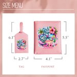 Personalised Girls Trip Racerback Beach Towel Luggage Tag Passport Holder Makeup Bag with Name Summber Travel Essential Gift for Girls Women