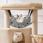 Personalised Paws Bones Cat Face Photo Pet Sleeping Hammock with Adjustable Strap Pet Supplies Birthday Gift for Pet Owners Pet Lovers