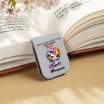 Personalized Cartoon Lion Cow Grumpy Animals Magnetic PU Leather Bookmark Clip with Name Reading Accessory Birthday Gift for Friends Bookworms