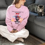 Personalised Cartoon Lion Fox Grumpy Animals Multicolour Unisex Sweatshirt Hoodie with Name Funny Wear Birthday Gift for Family Friends