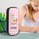 Estuche de lápices personalizado con iniciales de animales y nombre Regalo de vuelta al cole para niños Niñas